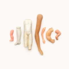 Doll parts: ceramic & plastic,19th-21st century